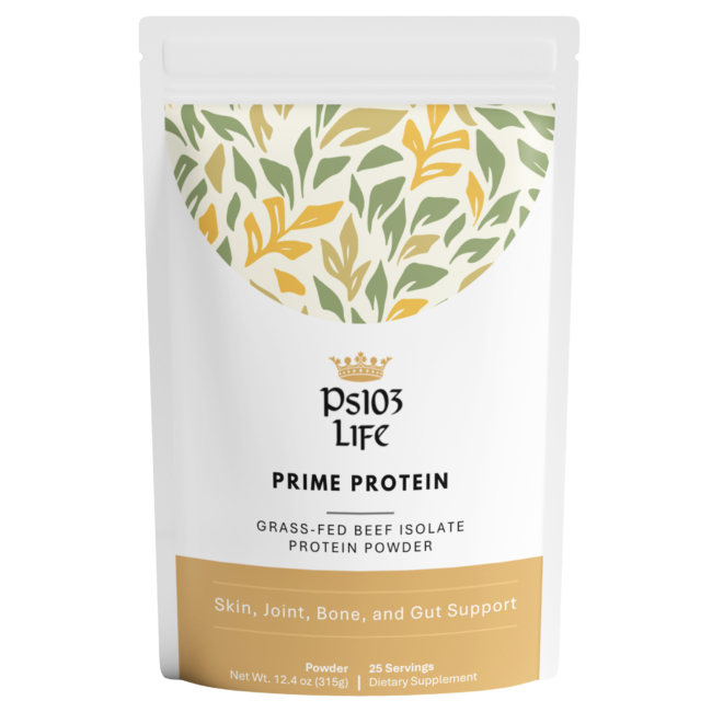 Ps103 Life Prime Protein powder in resealable pouch