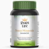 Ps103 Life Trace Minerals vitamin bottle, 90 capsules, Supports hydration & stamina, replenishes electrolytes
